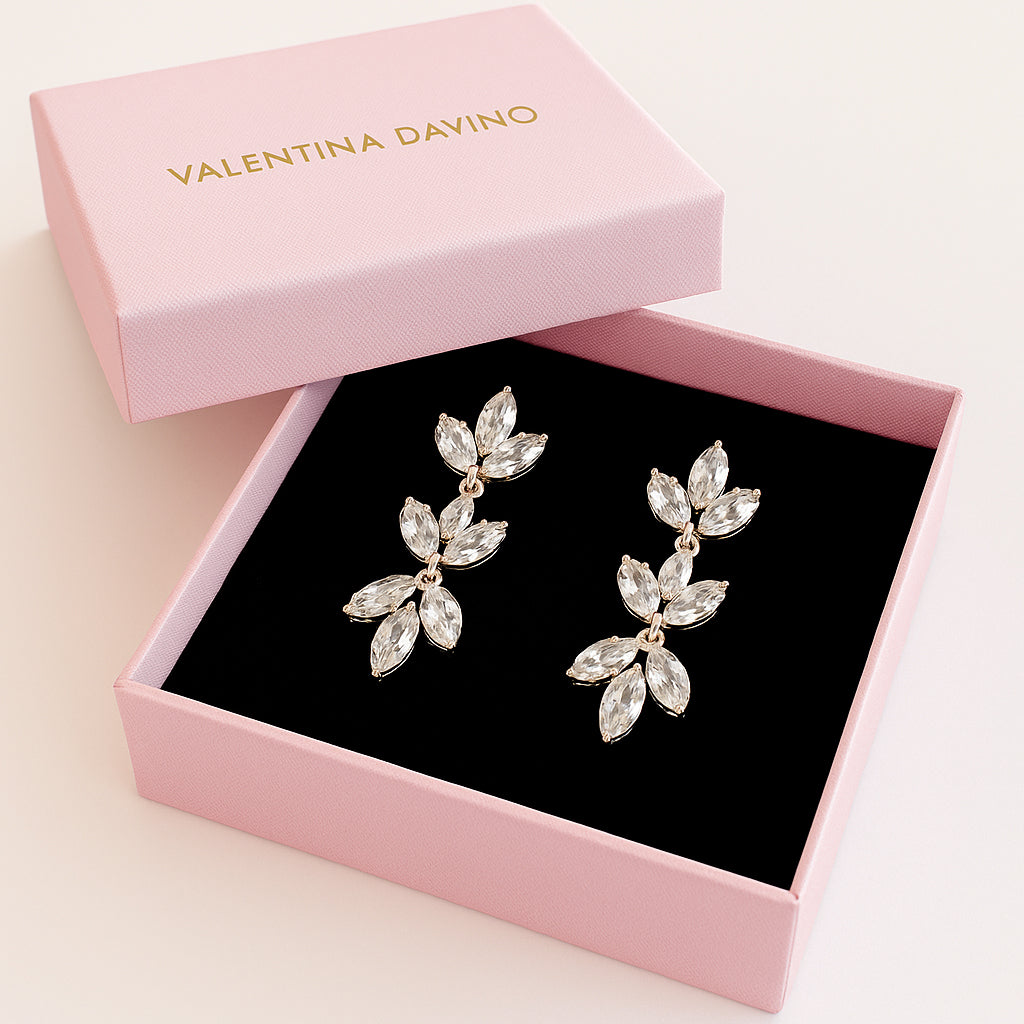 orecchini da sposa nella scatolina rosa iconica