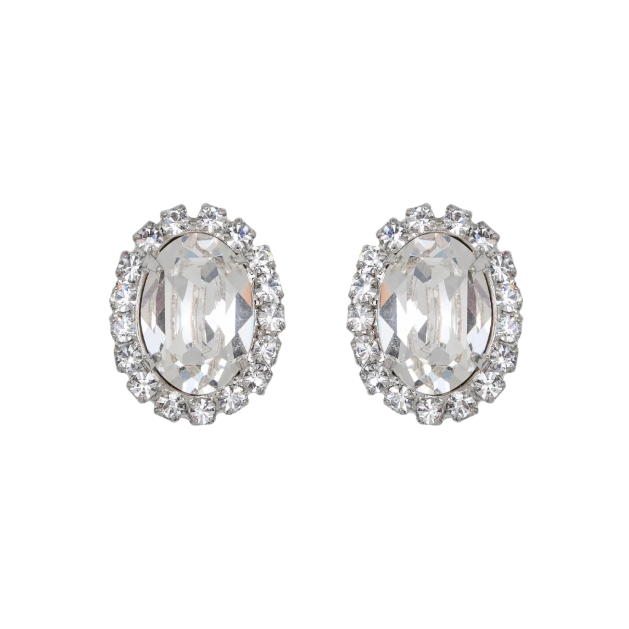 orecchini sposa ovale bianco swarovski