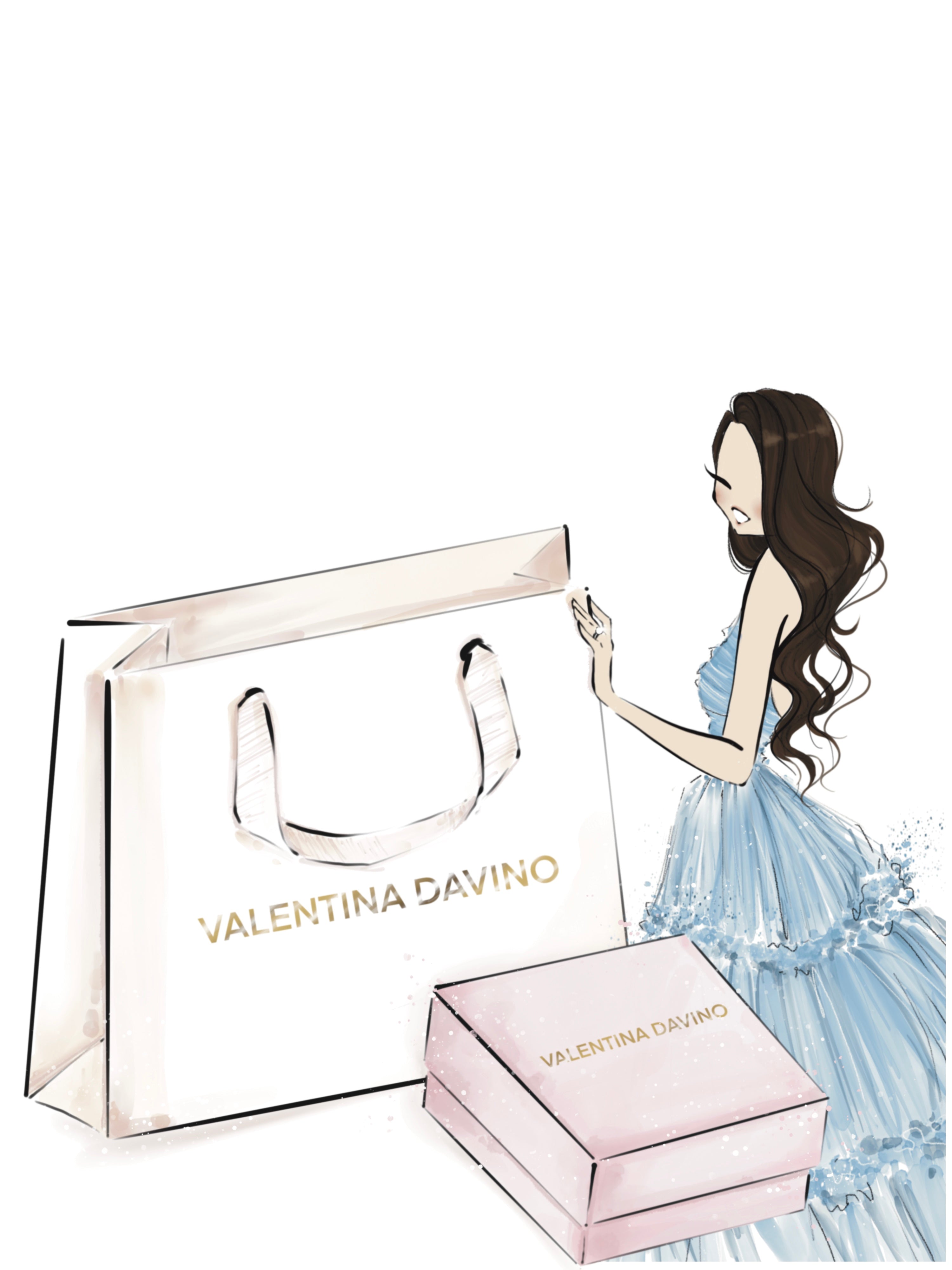 packaging gioielli scatola e shopper con logo dorato