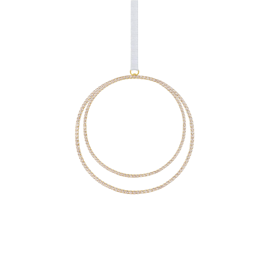 pallina stilizzata zirconi decorazione natalizia