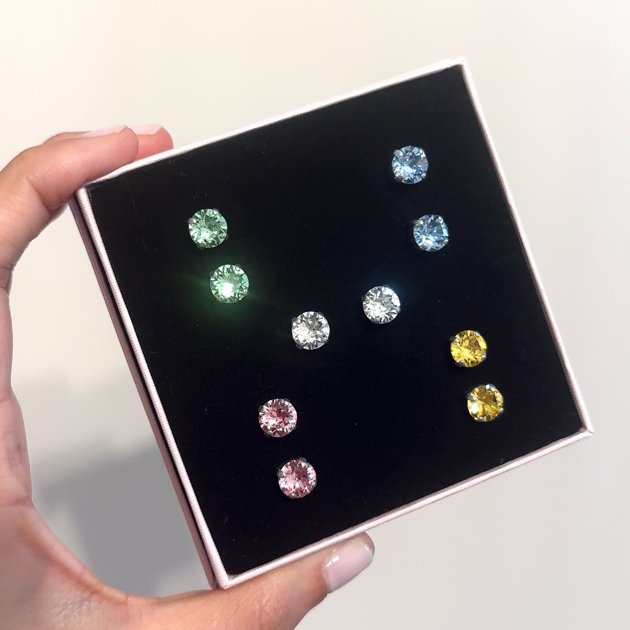 orecchini swarovski a lobo luminosi colorati