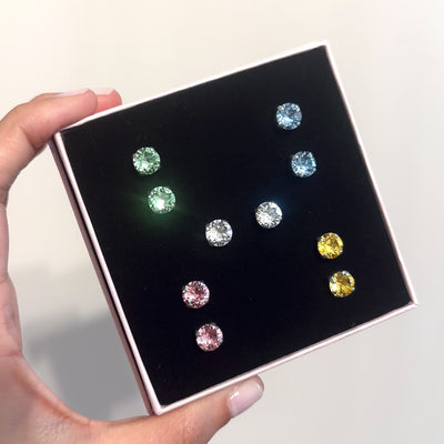 orecchini swarovski a lobo luminosi colorati