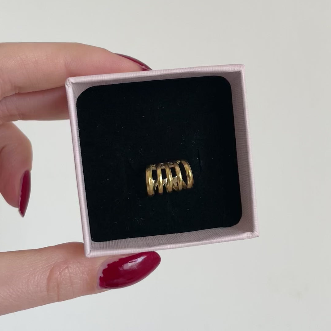 orecchino earcuff oro a spirale adatto a tutti