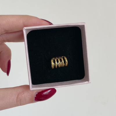 orecchino earcuff oro a spirale adatto a tutti