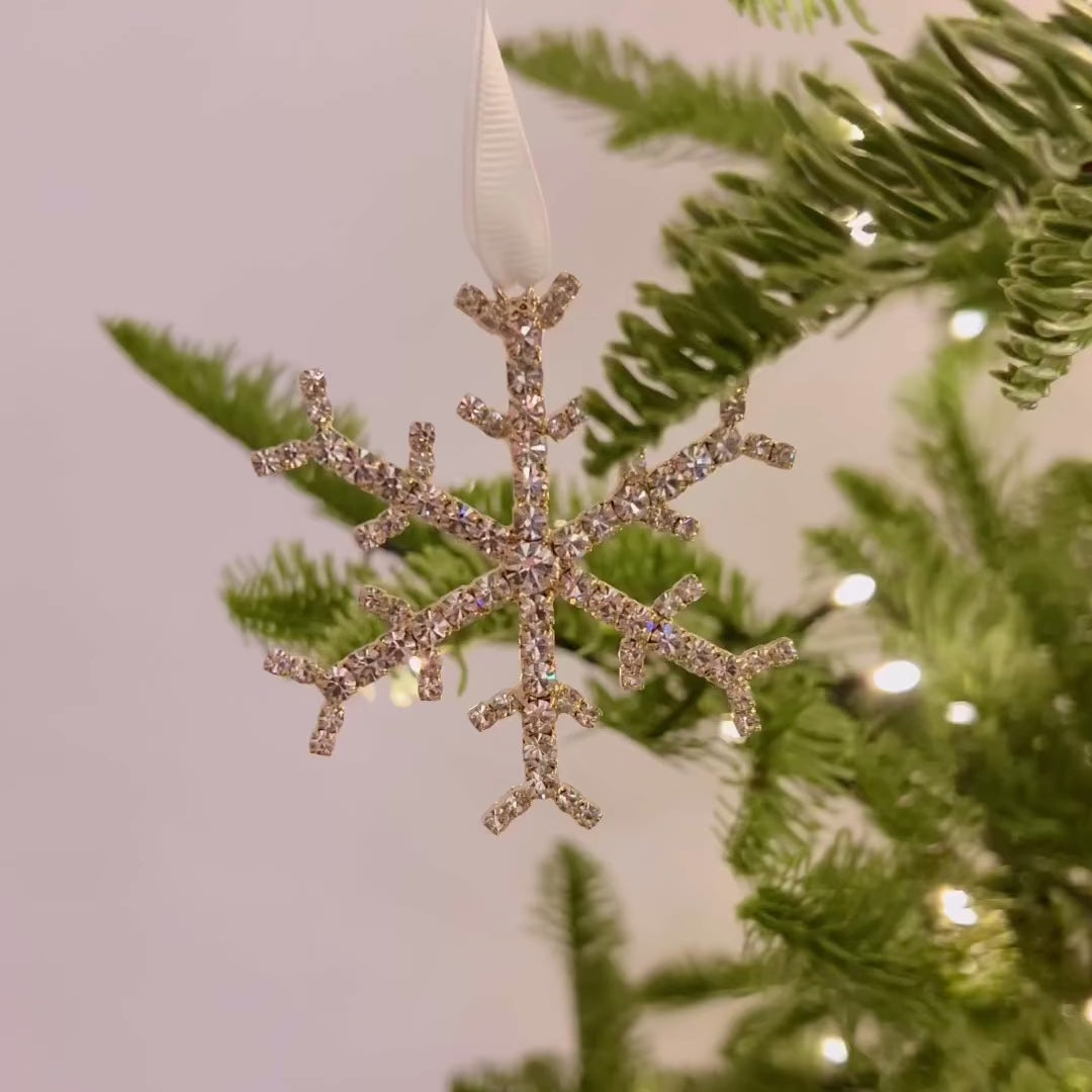 decorazione natalizia con swarovski fiocco di neve