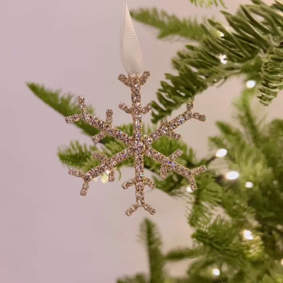 decorazione natalizia con swarovski fiocco di neve