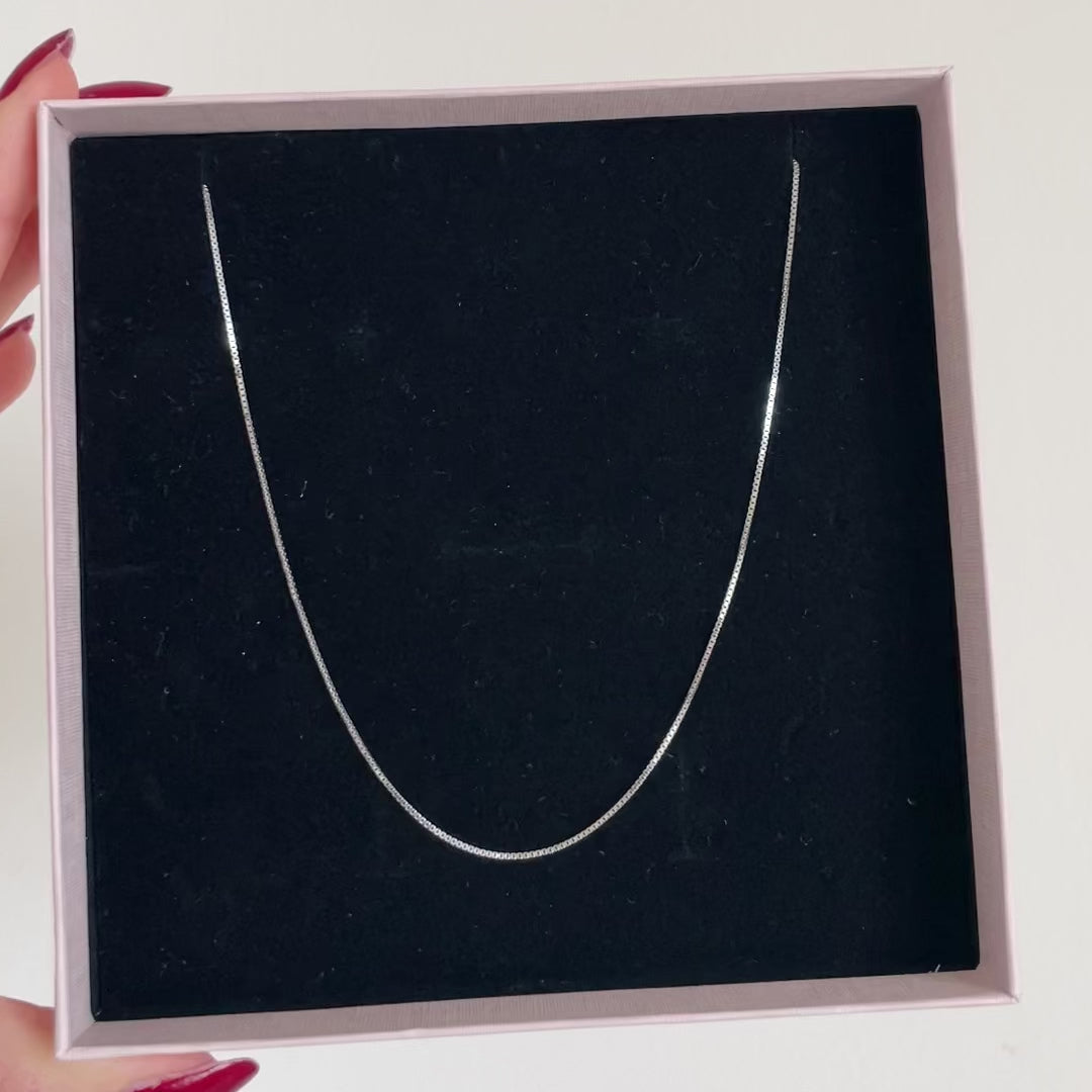 catenina in maglia veneziana sottile e argento 925 