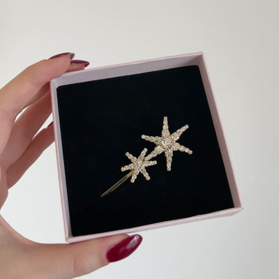 fermaglio forcina per capelli sposa con stelle in swarovski