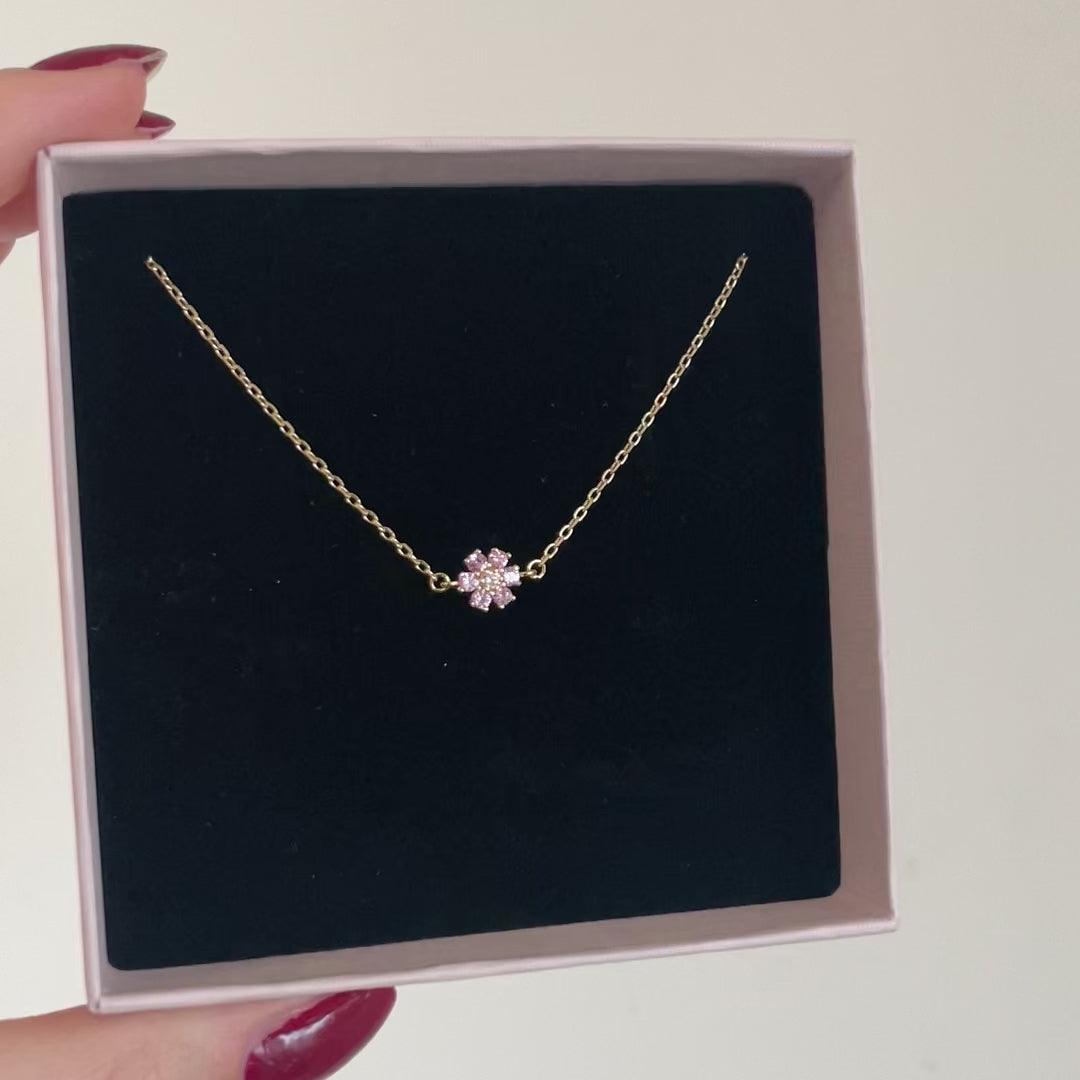 bracciale con ciondolo margherita di piccole dimensioni in swarovski colorati