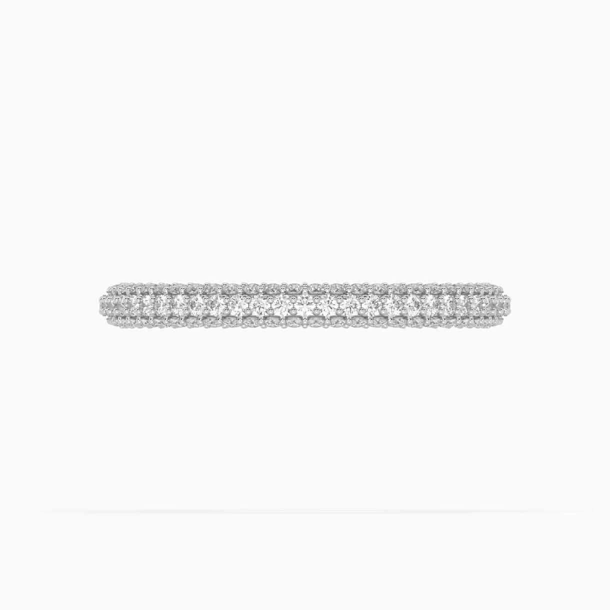 anello fedina di diamanti pavé