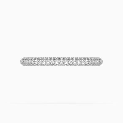 anello fedina di diamanti pavé