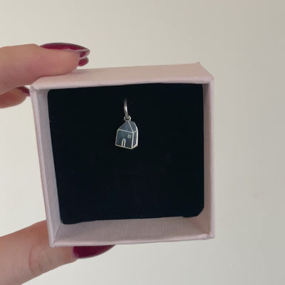 ciondolo charm a casetta in argento 925
