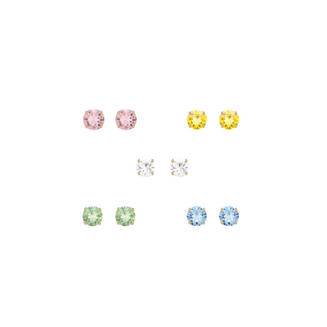 set di 5 punti luce multicolor tonalità soft e oro