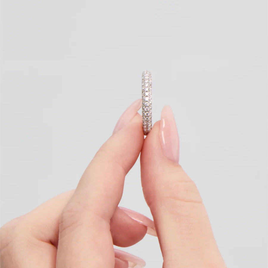 veretta tempestata di zirconi in argento 925