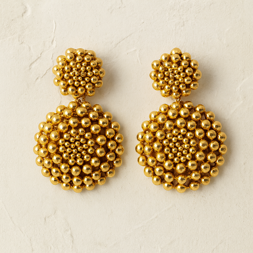 vintage bridal gold earrings 